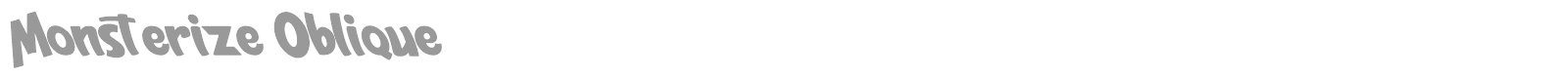 Monsterize font preview